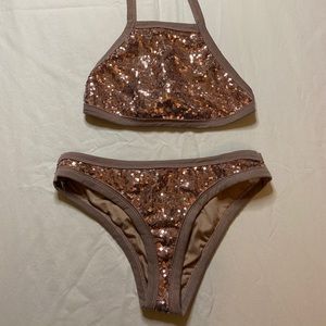 Glitter sparkling sparkly sexy shiny bikini COTTON